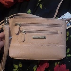 Leather clutch/wristlet/crossbody 3 in 1
